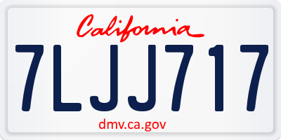 CA license plate 7LJJ717