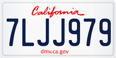 CA license plate 7LJJ979