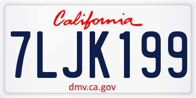 CA license plate 7LJK199