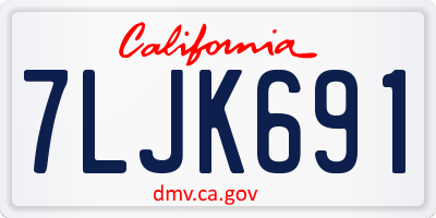 CA license plate 7LJK691