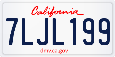 CA license plate 7LJL199