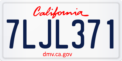 CA license plate 7LJL371