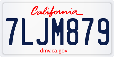 CA license plate 7LJM879