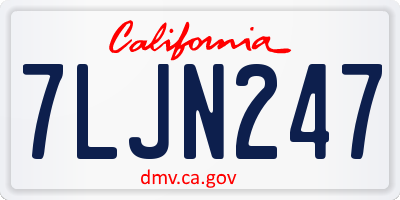 CA license plate 7LJN247