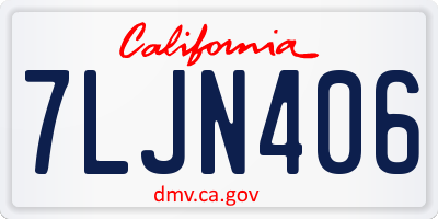 CA license plate 7LJN406