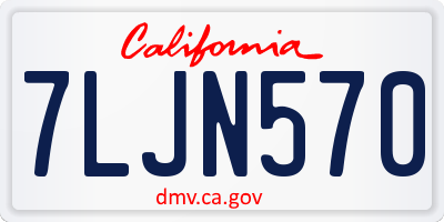 CA license plate 7LJN570