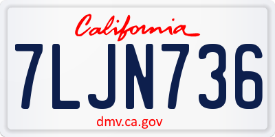 CA license plate 7LJN736