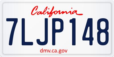 CA license plate 7LJP148