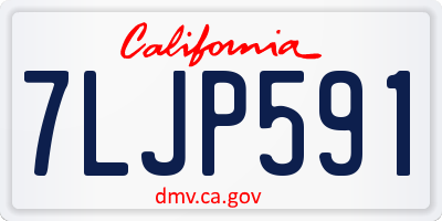 CA license plate 7LJP591
