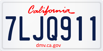 CA license plate 7LJQ911