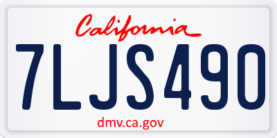 CA license plate 7LJS490
