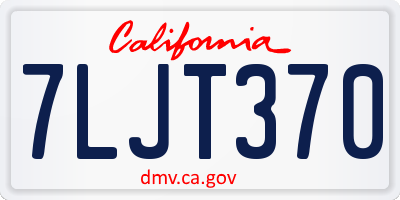 CA license plate 7LJT370
