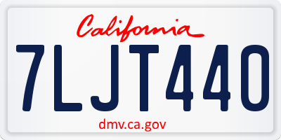 CA license plate 7LJT440