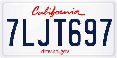 CA license plate 7LJT697