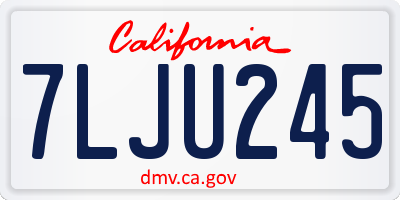 CA license plate 7LJU245