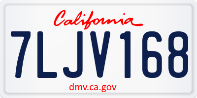 CA license plate 7LJV168