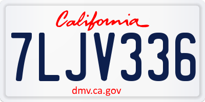 CA license plate 7LJV336