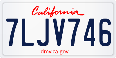 CA license plate 7LJV746
