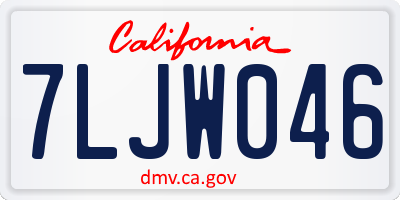 CA license plate 7LJW046