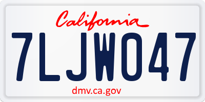 CA license plate 7LJW047