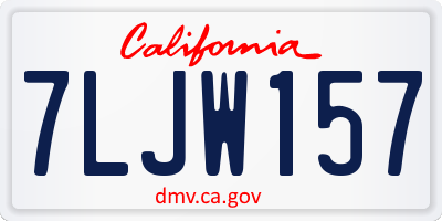 CA license plate 7LJW157
