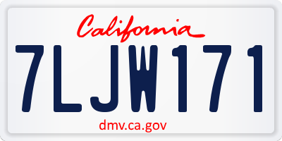 CA license plate 7LJW171