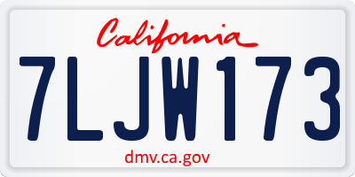 CA license plate 7LJW173