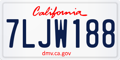 CA license plate 7LJW188