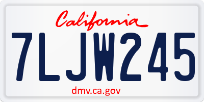 CA license plate 7LJW245