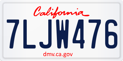 CA license plate 7LJW476