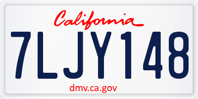 CA license plate 7LJY148
