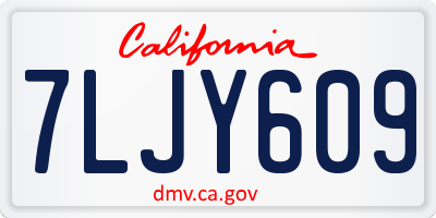 CA license plate 7LJY609