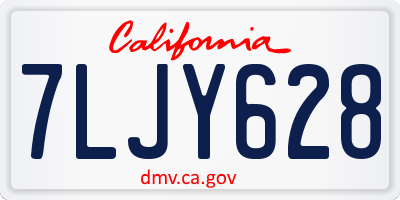 CA license plate 7LJY628