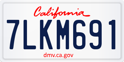 CA license plate 7LKM691
