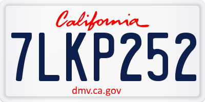 CA license plate 7LKP252