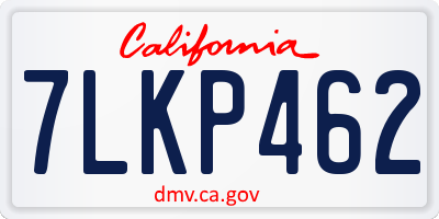 CA license plate 7LKP462