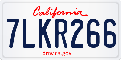 CA license plate 7LKR266
