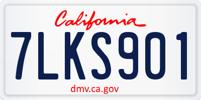 CA license plate 7LKS901