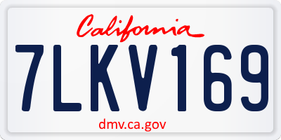 CA license plate 7LKV169
