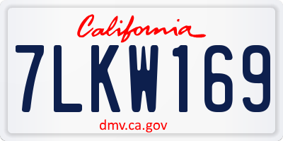 CA license plate 7LKW169