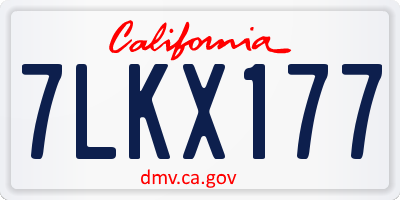 CA license plate 7LKX177