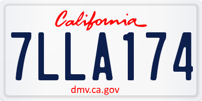CA license plate 7LLA174