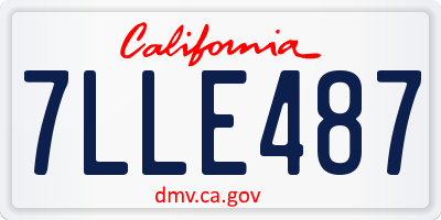 CA license plate 7LLE487