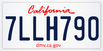 CA license plate 7LLH790