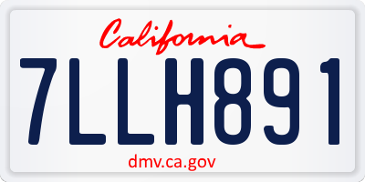 CA license plate 7LLH891