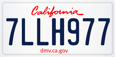 CA license plate 7LLH977