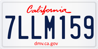 CA license plate 7LLM159