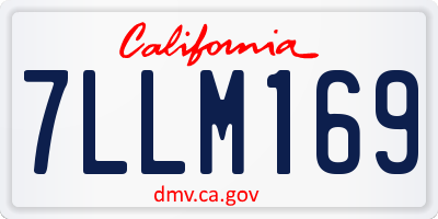 CA license plate 7LLM169