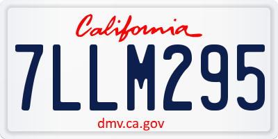 CA license plate 7LLM295