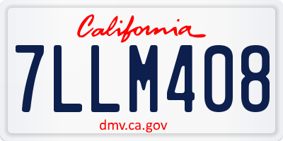 CA license plate 7LLM408